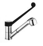 code 3108/LP - Single lever mixer with pull-out shower 