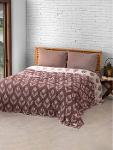 Muslin 4ply Jacquard Leaf Pattern Bedspread/Blanket