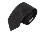 Handmade black tie, diamond pattern, microfiber, 150x7cm