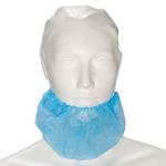 Beard mask non-woven, 2 elastic bands blue 