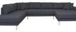 Carl Knudsen | Corner Sofa with Right Chaise Lounge | Dark Grey fabric
