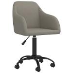 Office chair swivel velvet light gray