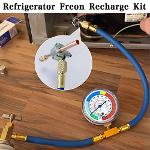 FANOVO Refrigerator Freon Recharge Hose Kit-R134a R12 R22AC Refrigerant Charging