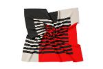 Microfiber scarves, 60x60, for office look - blk red