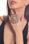 Women's Antique Silver & Matte Gold Plated Adjustable Design Ring