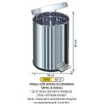 1052 60 LT Pedal Bin With Metal Interior Bucket