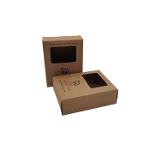 Custom kraft paper soap packaging boxes with window