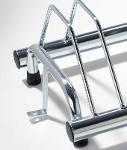 5 Spaces Grounded-based Bike Rack In Galvanized Steel