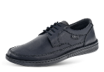 Men's loafer shoes in dark blue nappa with decorative...