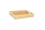 Open box made of pine wood. Polished, in a natural version.