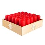 Horizon Set of 25 Red Pillar Strawberry Scented Candles