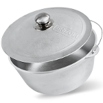 Aluminum cauldron Brizoll with bracket and lid 10