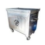 660 Liter Metal Waste Container with Flat Lid