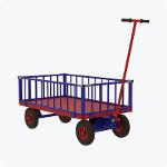 Trolley With Swivel Axle And Tubular Sides. Tpob T