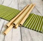 Natural Bamboo Drinking Straws – 22cm |Set of 6 with A Clean