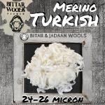 Turkish Merino Wool Washed and cleaned 100% No.102 24-26 mic