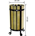2101 Wooden Decorated Trash Can