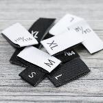 Woven size labels