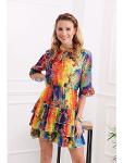 Airy dress with colorful patterns 8660