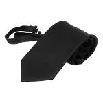 Safety tie, pre-knotted, satin finish, 51x7cm - Black