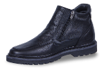 Men's winter boots from black shagren with two zippers