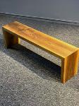 Natural wooden bench handmade from walnut wood