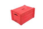 Lockable box made of pine wood.