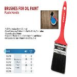 Brushes for oil paint plastic handle