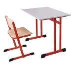 Single school desk, double-C-frame, Standard, Premium or Exk