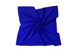 Royal blue satin silk bandana, 55x55cm for women