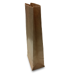 Block bottom bags brown kraft paper ribbed in different sizes