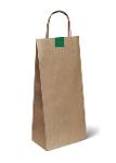 kraft wine  paper bags with protected sticker 