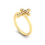 Pave Cross Cluster Ring Exquisite Symbol of Faith