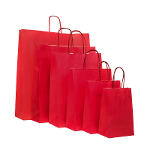 Paper Bag Red Twist Premium