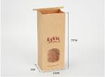 Block bottom paper bags with window