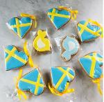 national flag decorated cookies