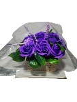 Decorative flowers in soap "Violet Roses"
