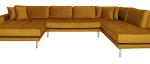 Carl Knudsen | Corner Sofa with Left Chaise Lounge | Mustard yellow velor