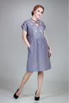 Ladies'  fashion, linen dress with embroidery