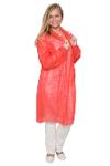 Disposable coat non-woven with velcro, red 