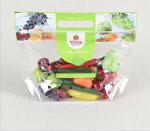 Resealable fresh fruit packaging bag with slider