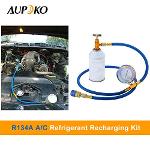 Aupoko A/C R134A Refrigerator Freon Recharge Kit with 2PC Bullet Piercing Valve