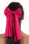 Women's Ribbon Formed Elastane Fabric Fuchsia Automatic Buckle