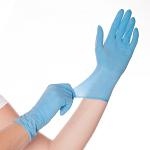 Latex gloves ALLFOOD SKIN powdered blue 