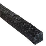 Carbonized synthetic fiber with PTFE impregnation