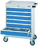 Mobile drawer cabinet T500-6 with 7 drawers, front 100