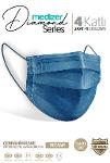 Medizer Diamond Series 4 Layer Blue Shine Patterned Surgical Mask