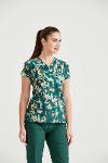 Green Medical Blouse with Print, For Women - Army Camouflage Model