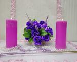 Decorative flowers in soap "Violet Roses"