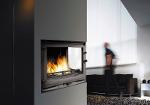 Fireplace insert UNIFLAM 700 SELENIC with a damper, left side glass ref. 601-733